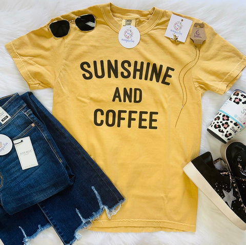 Comfort Colors Sunshine and Coffee Tee