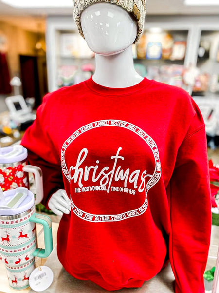 The Most Wonderful Time Of Year Sweatshirt Red