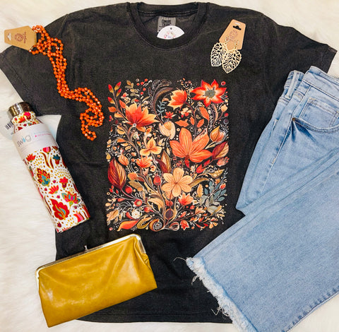 Comfort Colors Fall Floral Tee