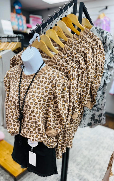 Bailey Leopard Textured Top