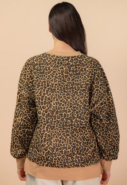 Luxe Leopard Sweatshirt Pullover