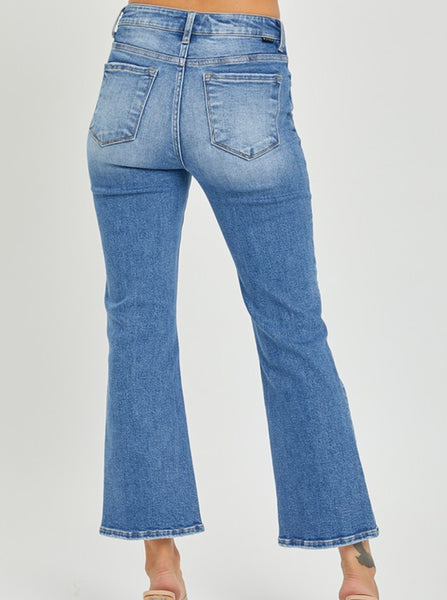 RISEN Lexie Mid Rise Crop Straight Jean