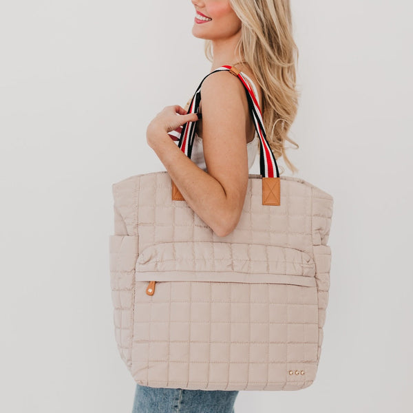 Tenley Quilted Tote Roller Bag Leopard