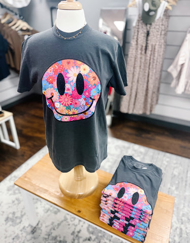 Comfort Colors Retro Happy Floral Tee