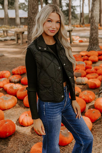 Lightweight Quilted Vest Black