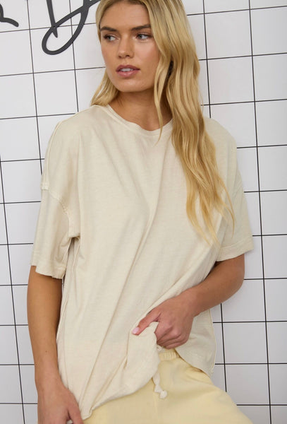 Cotton Casual Tee Khaki