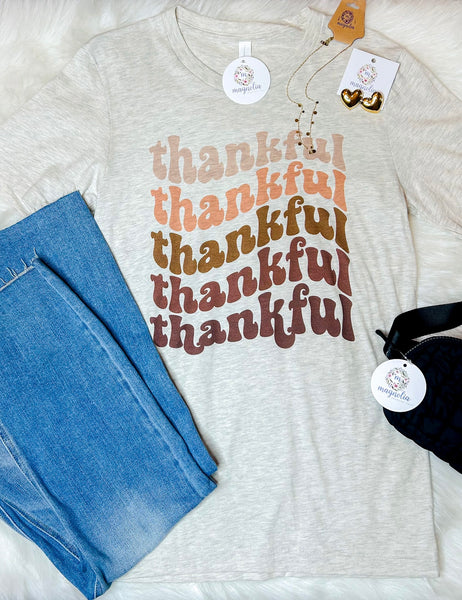 Neutral Tone Thankful Retro Tee