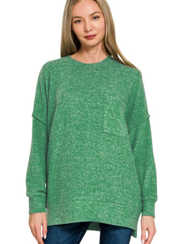 Sweater Weather Pocket Sweater Green