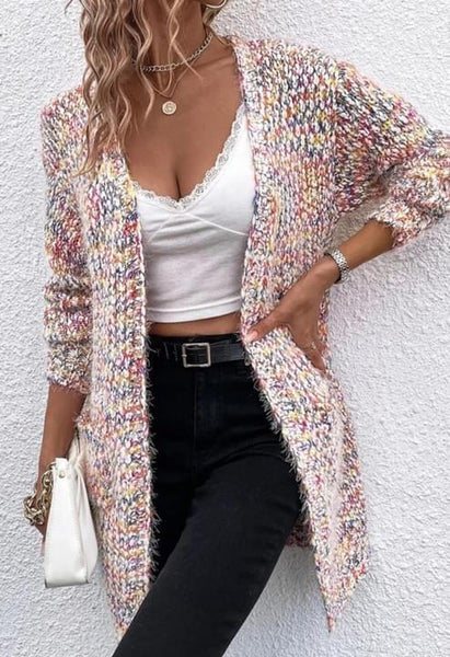 Paige Multi Color Soft Confetti Cardigan