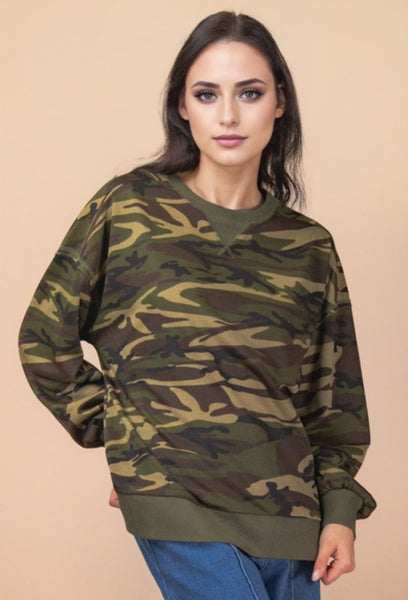 Cutie Camo Sweatshirt Pullover