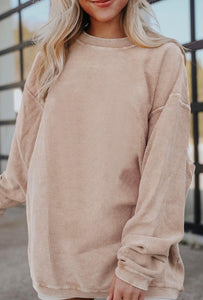 Andy Corded Pullover Beige