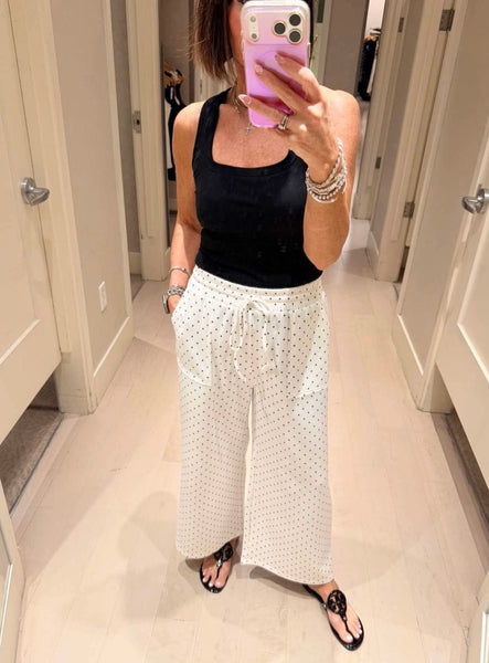 Ivory & Black Polka Dot Pant