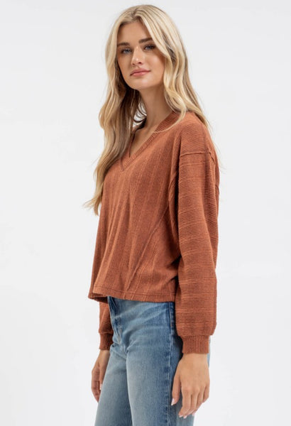 Soft Essentials V Neck Top Sienna