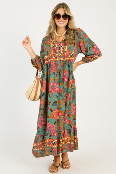 Boho Floral Maxi Dress