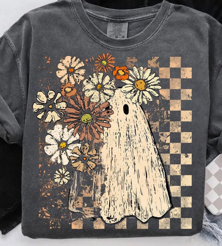 Comfort Colors Daisy Checker Ghost Tee
