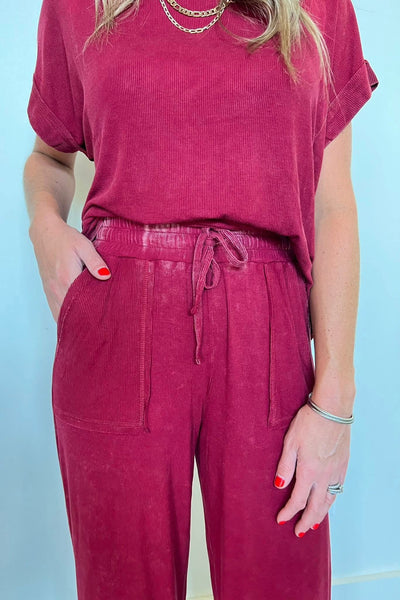 Mineral Wash 2PC SET Dark Red