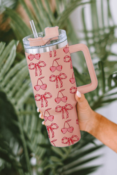 Bow Cherry Print 40oz Stainless Tumbler