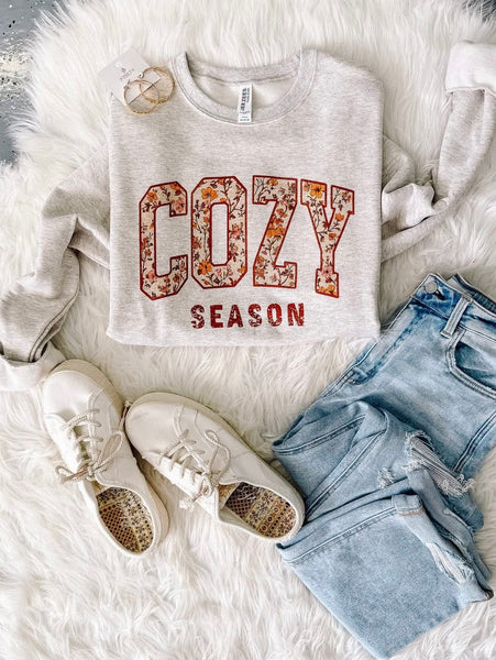 Cozy Season Floral Sweatshirt