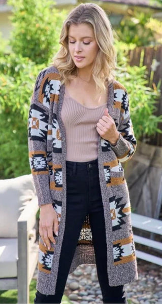 Mocha Mix Southwest Cardigan