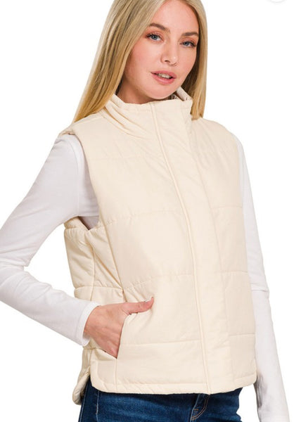 Classic Puffer Vest Cream