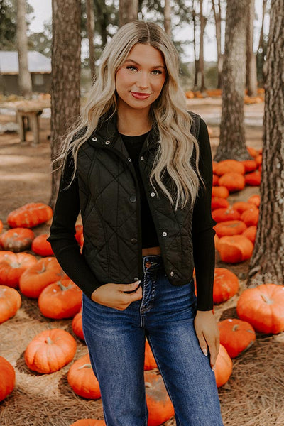 Lightweight Quilted Vest Black