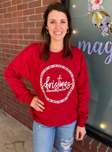 The Most Wonderful Time Of Year Sweatshirt Red