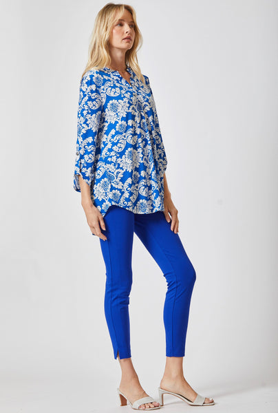 Lizzy Top Royal Blue Floral