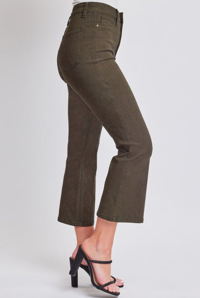 Hyperstretch Crop Kick Flare Pant Dark Olive