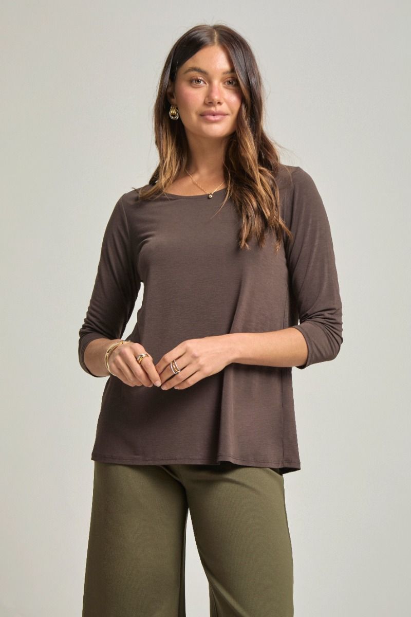 Dear Scarlett Solid Essential Top Chocolate