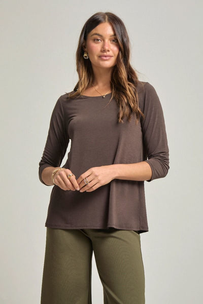 Dear Scarlett Solid Essential Top Chocolate