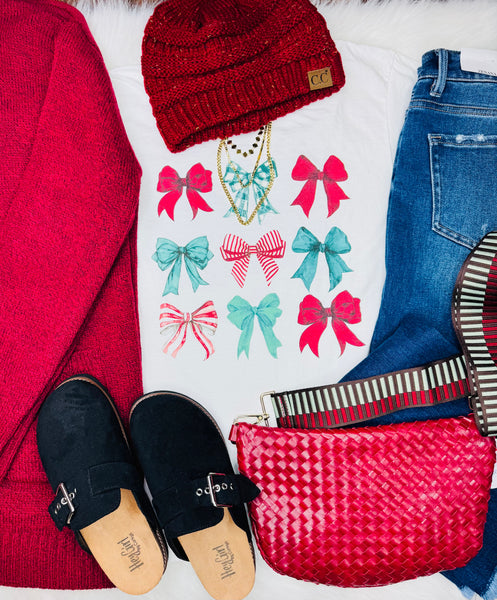 Comfort Colors Multi Bow Tee