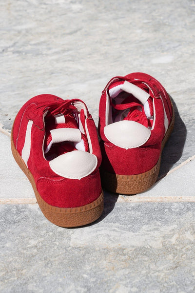 CORKYS Spoiler Alert Sneaker Red Faux Suede