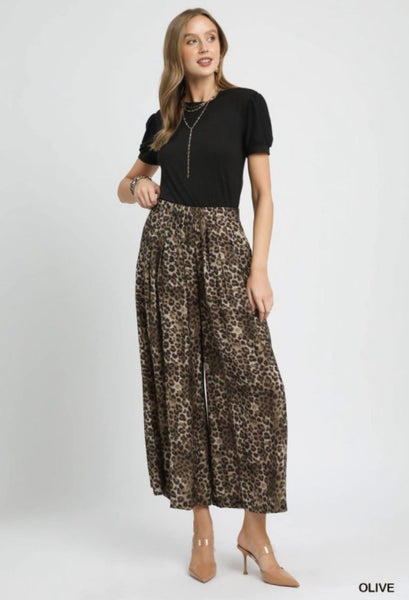 UMGEE Leopard Print Skirt Pants