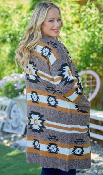 Mocha Mix Southwest Cardigan