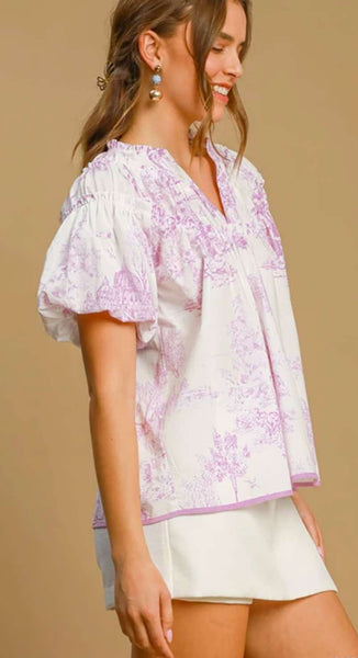 UMGEE Toile Lavender Top