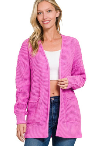 Cooler Days Cardigan Bright Mauve