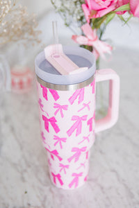 Bow Print 40oz Stainless Tumbler