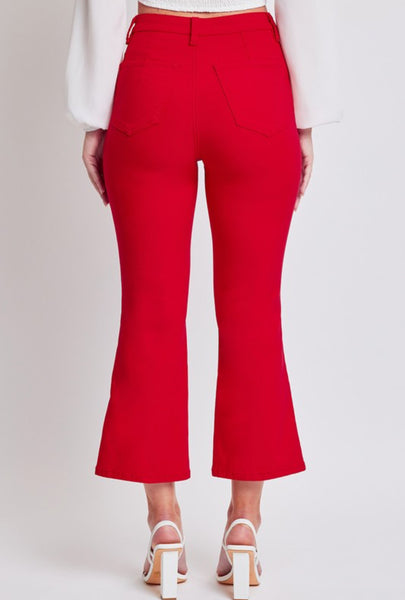 Hyperstretch Crop Kick Flare Pant Ruby Red