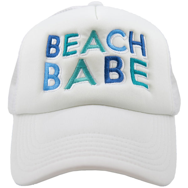 Beach Babe Foam Trucker Hat White