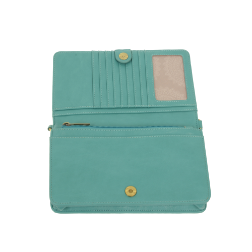 Billie Mini Organizer Crossbody Bag Turquoise