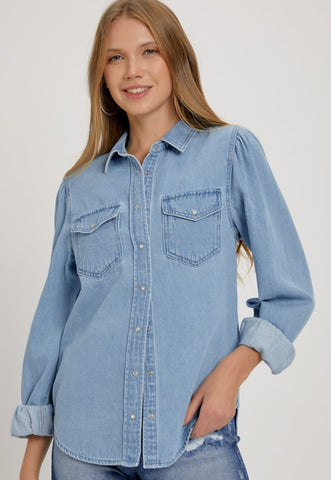 RISEN Denim Button Down Shirt