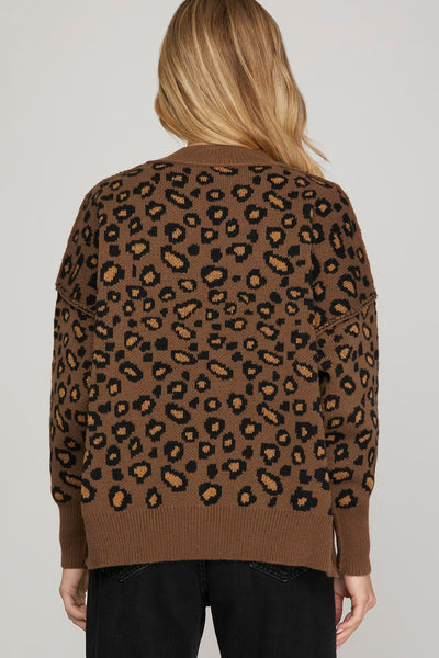 Lauren Leopard Sweater Mocha
