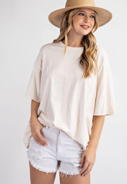 Favorite Cotton Boyfriend Tee Natural