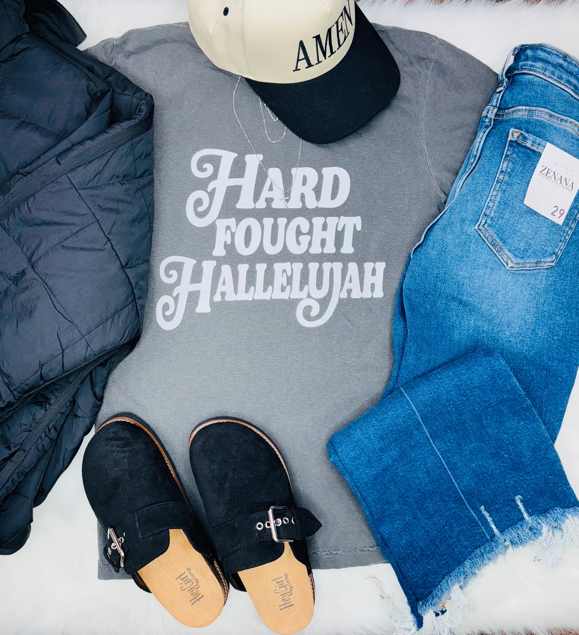 Comfort Colors Hard Fought Hallelujah Tee Pepper