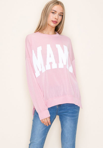 Mama Corded Pullover Ballet Pink
