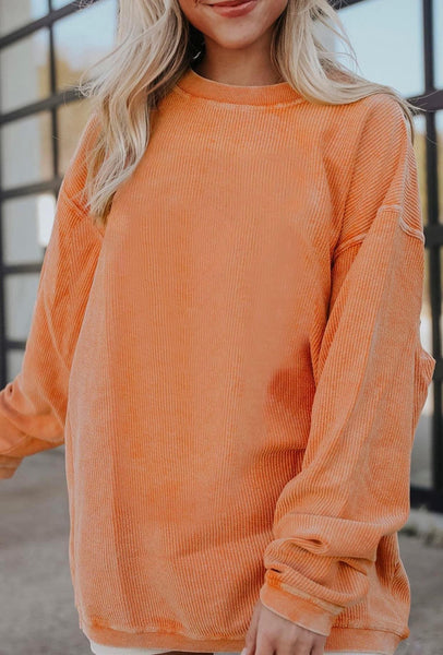 Andy Corded Pullover Orange
