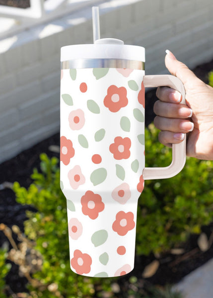 Multi Floral Boho 40oz Stainless Tumbler