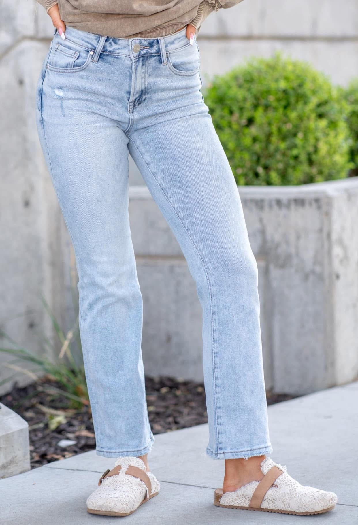 Risen Everyday Kick Flare Jean Light Wash