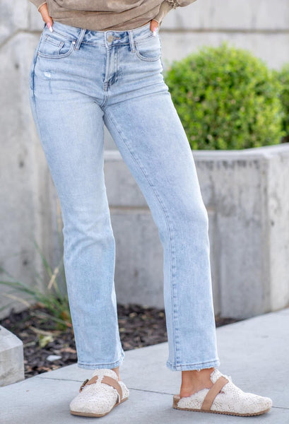 Risen Everyday Kick Flare Jean Light Wash