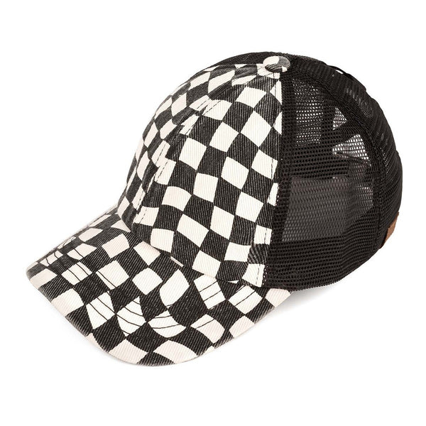 CC Checkered Criss Cross Baseball Hat